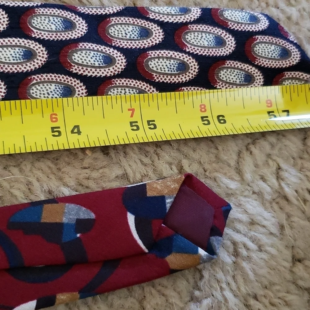Lot of two ties, bugle boy USA tie and Bugatti Italian silk tie, career wear.